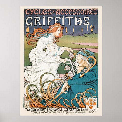 Vintage Bicycle Advertising Poster France 1898