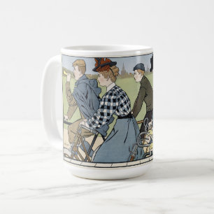 Vintage Bicycle Art Nouveau Cycling Poster Coffee Mug