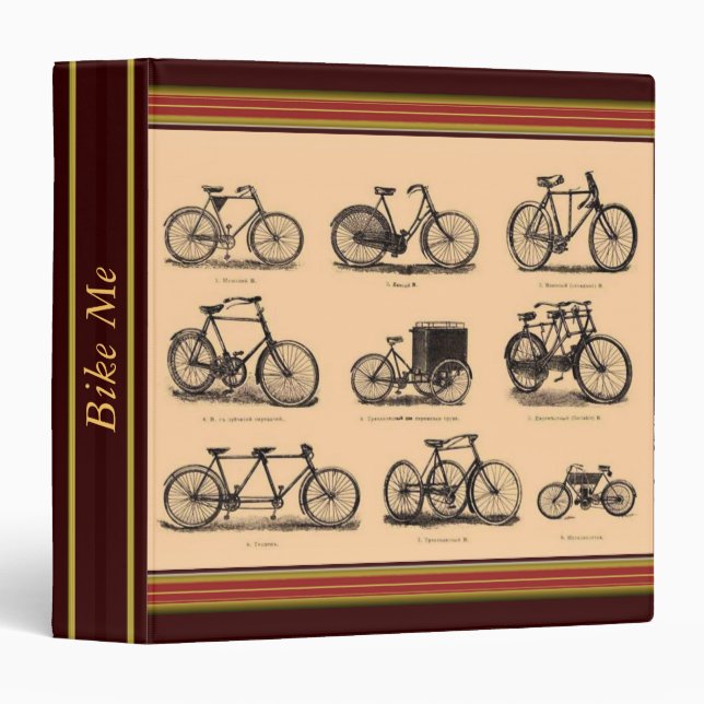 Vintage Bicycle Avery Binder (Front/Spine)