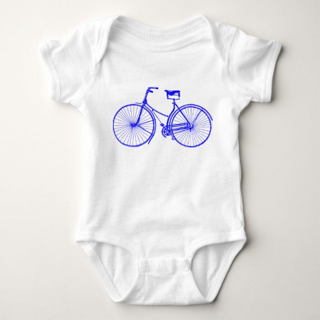 Vintage Bicycle Baby Bodysuit (Front)