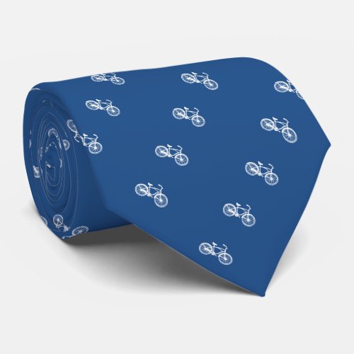 Vintage Bicycle Blue or Any Color Pattern Tie