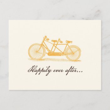 Vintage Bicycle Built For Two-custom For Elizabeth Announcement Postcard by ericar70 at Zazzle