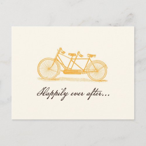 Vintage Bicycle Built For Two_Custom for Elizabeth Announcement Postcard
