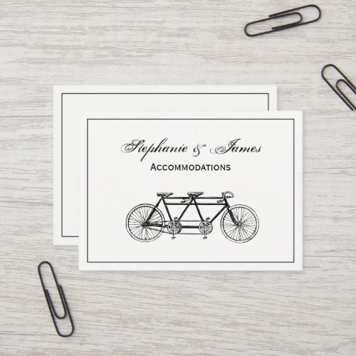 Vintage Bicycle Built For Two  Tandem Bike Business Card
