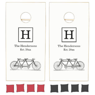 Vintage Bicycle Built For Two / Tandem Bike Cornhole Set