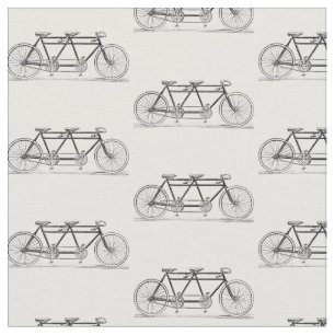 Vintage Bicycle Built For Two / Tandem Bike Fabric