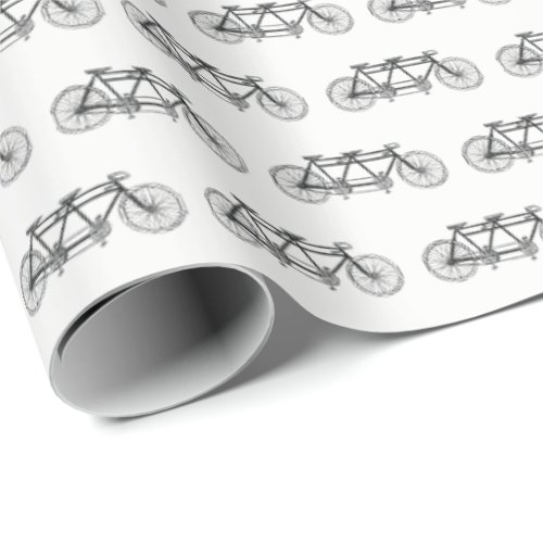 Vintage Bicycle Built For Two  Tandem Bike Wrapping Paper