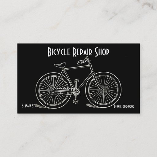 Customizable Vintage Bicycle Business Cards