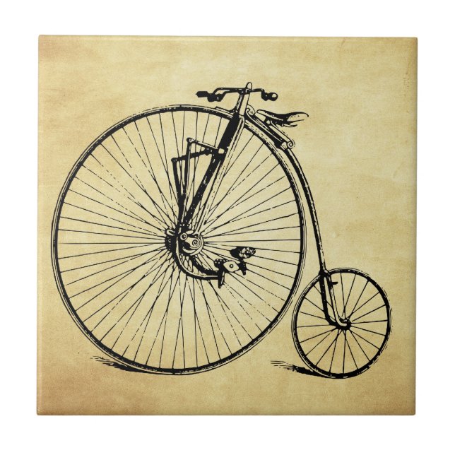 Vintage Bicycle Ceramic Tile (Front)