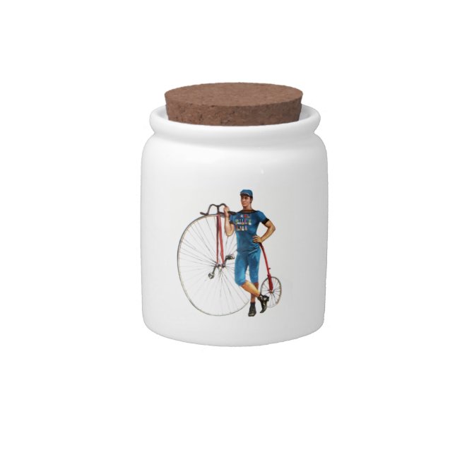 Vintage Bicycle Championship Candy Jar (Front)
