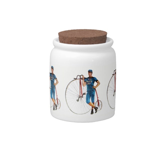 Vintage Bicycle Championship Candy Jar (Front)