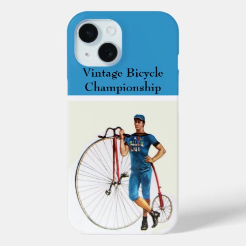 Vintage Bicycle Championship iPhone 15 Case