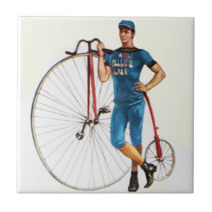 Vintage Bicycle Championship Ceramic Tile