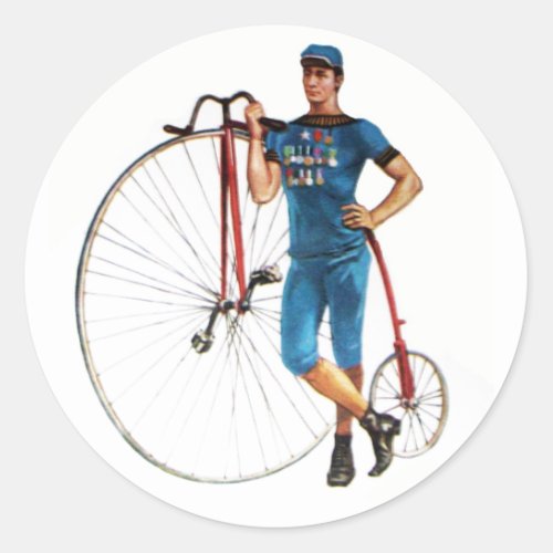 Vintage Bicycle Championship Classic Round Sticker