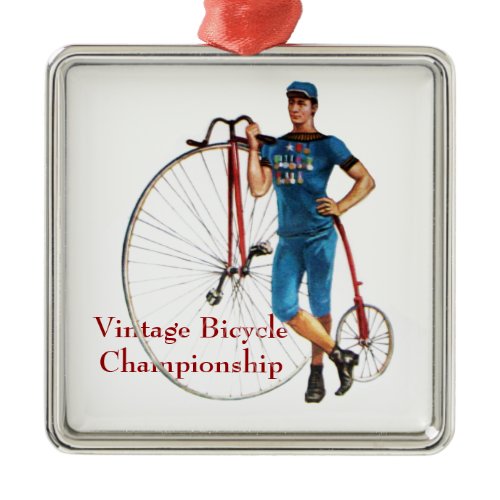 Vintage Bicycle Championship Metal Ornament