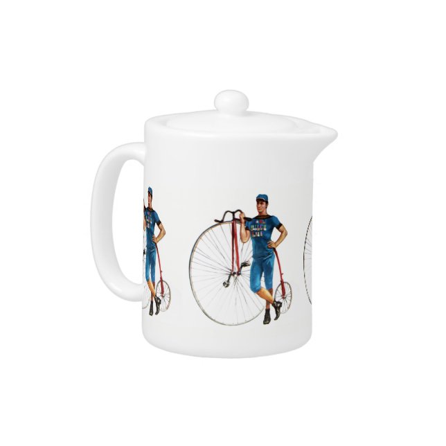 Vintage Bicycle Championship Teapot (Left)