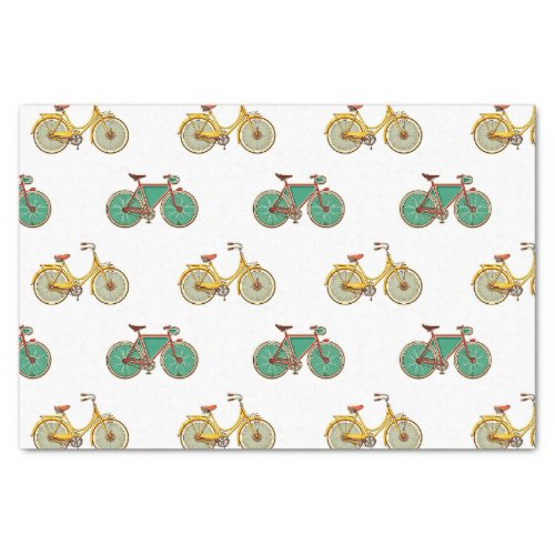 Vintage bicycle for sport Retro bike pattern  Tissue Paper