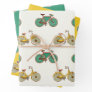 Vintage bicycle for sport. Retro bike pattern Wrapping Paper Sheets