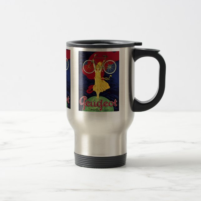 Vintage Bicycle Gifts - Cycles Peugeot Travel Mug (Right)