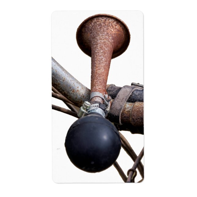 Vintage bicycle horn label (Front)