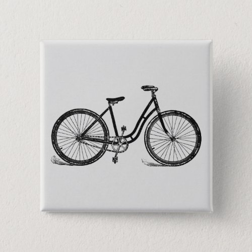 Vintage Bicycle Illustration Art Button