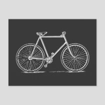 Vintage Bicycle Illustration in Black and White   Postcard