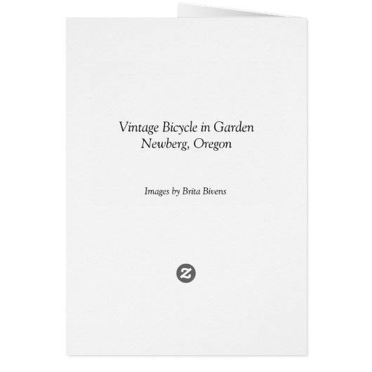 Vintage Bicycle in Garden (Back)