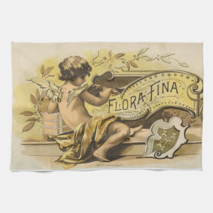 vintage bicycle kitchen hand towel