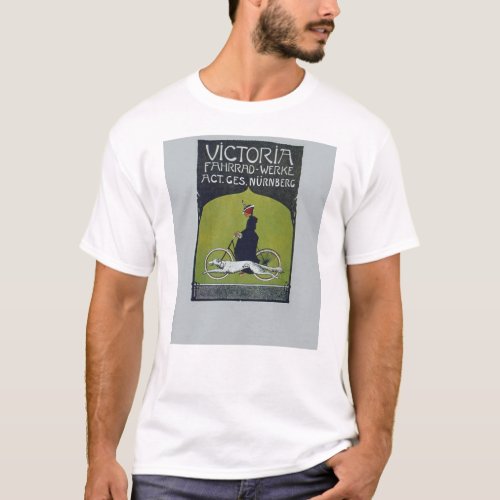 Vintage Bicycle Lady  Dog T_Shirt