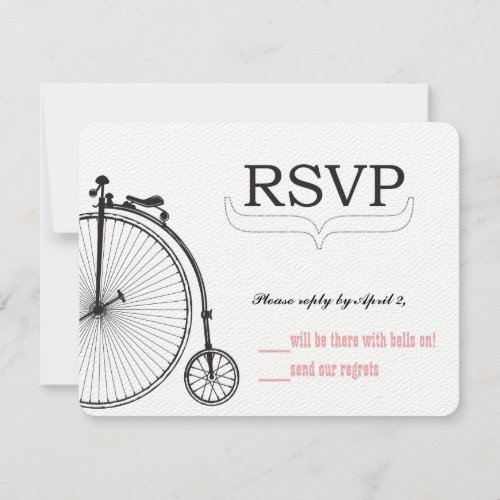 Vintage Bicycle Love RSVP_size for RSVP Envelopes