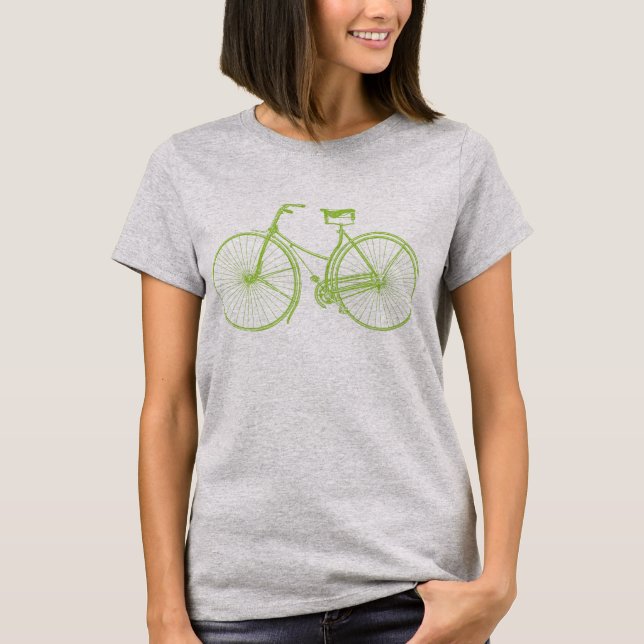 Vintage Bicycle - Martian Green T-Shirt (Front)