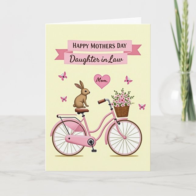 Vintage Bicycle Mothers Card (Front)