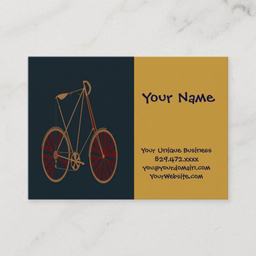 Vintage Bicycle Old School Blue Red Bike Business Card