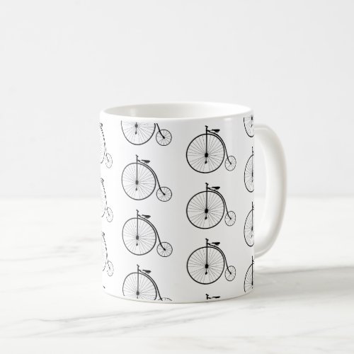 Vintage Bicycle Pattern Coffee Mug
