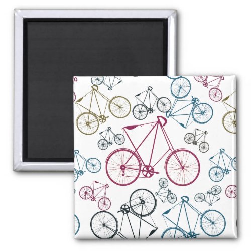 Vintage Bicycle Pattern Gifts for Cyclists Magnet