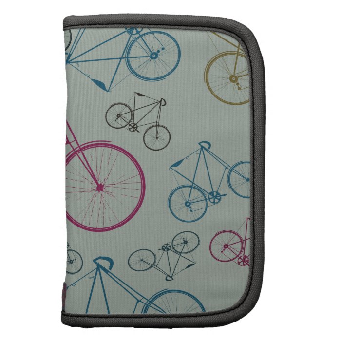 Vintage Bicycle Pattern Gifts for Cyclists Folio Planner