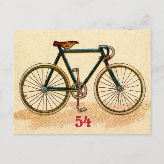 Vintage bicycle postcard (Front)