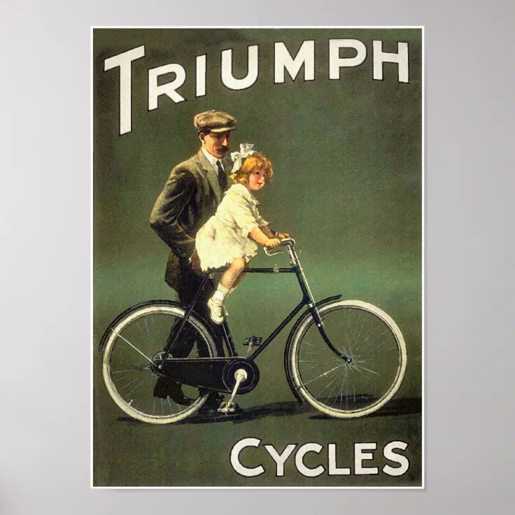 Triumph Cycles Coventry Bicycle Advertisement Art Poster Print 