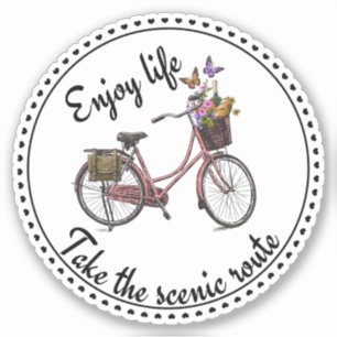 Vintage Bicycle Quote Sticker