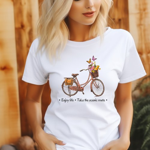 Vintage Bicycle Quote Womans T_Shirt