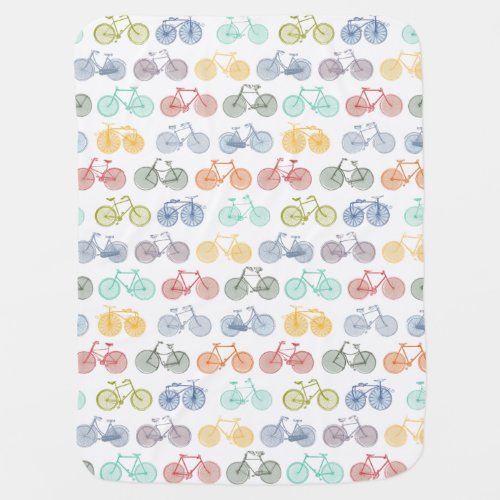 VIntage Bicycle Rainbow Baby Blanket