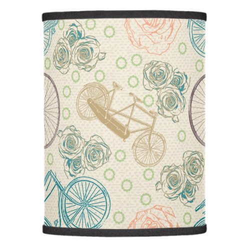 Vintage Bicycle Rose Pattern Lamp Shade