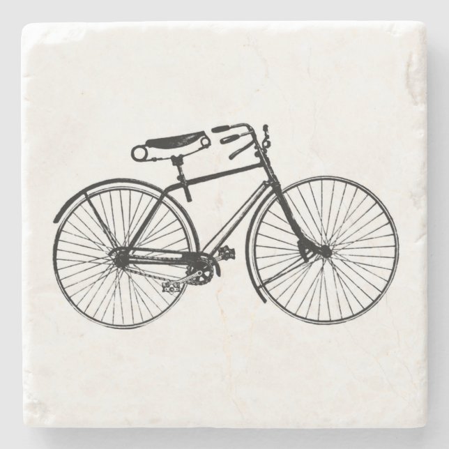 Vintage Bicycle Stone Coaster (Front)