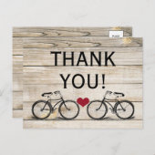 Vintage Bicycle Thank You Wedding Postcards (Front/Back)