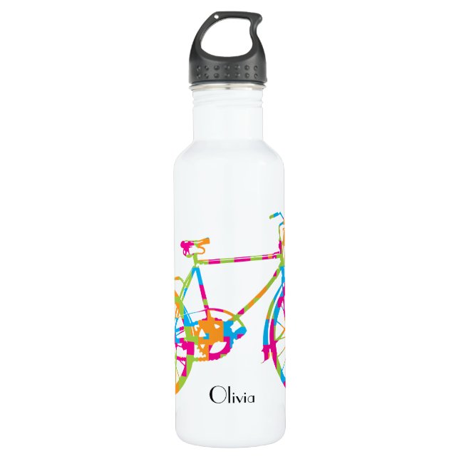 Vintage Bicycle Water Bottle (Front)