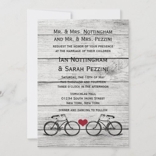 Vintage Bicycle Wedding Invitations