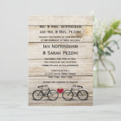 Vintage Bicycle Wedding Invitations (Standing Front)