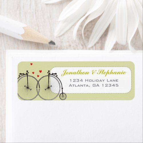 Vintage BICYCLE Wedding Labels