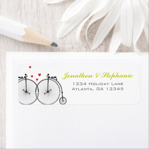 Vintage Bicycle Wedding Labels