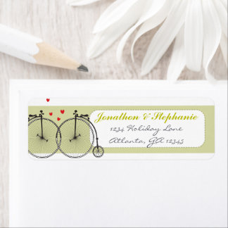 Vintage BICYCLE Wedding Labels